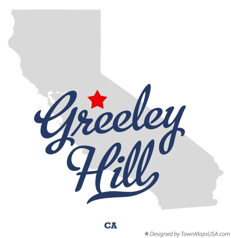 Map of Greeley Hill, CA, California