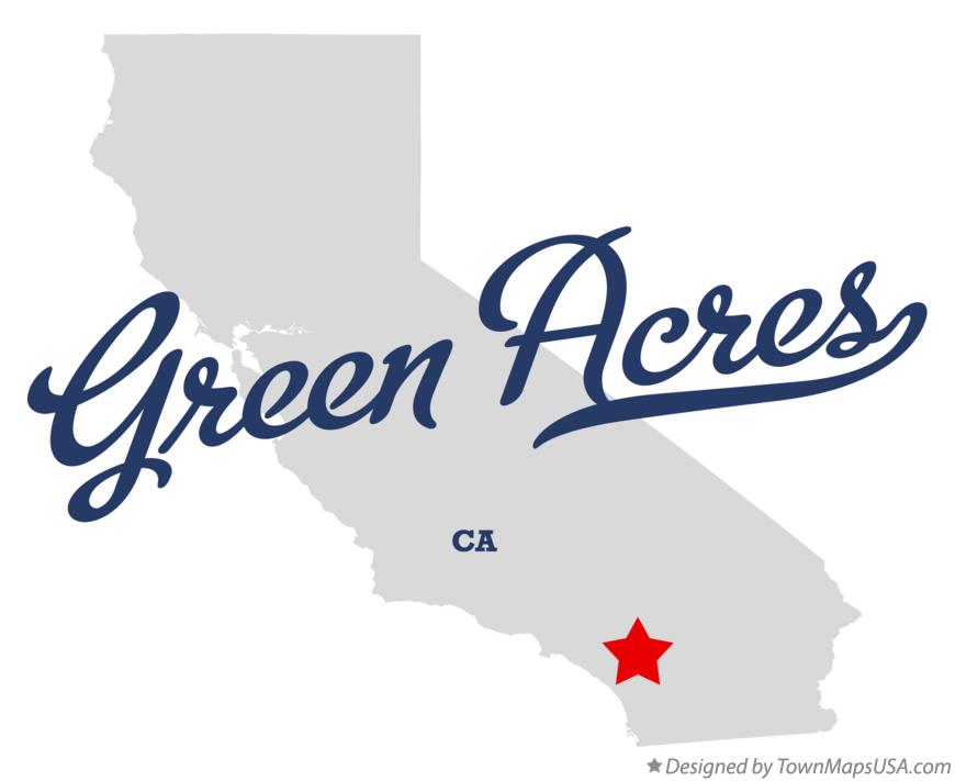 Map of Green Acres, CA, California