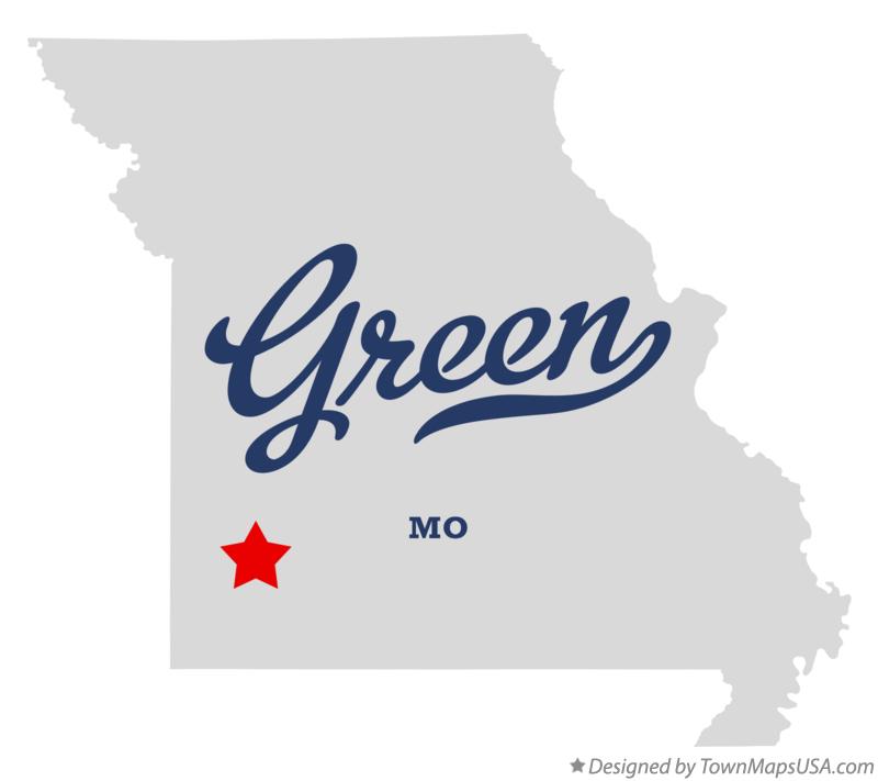 Map of Green, Lawrence County, MO, Missouri
