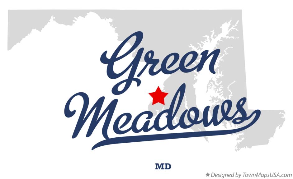 Map of Green Meadows, MD, Maryland