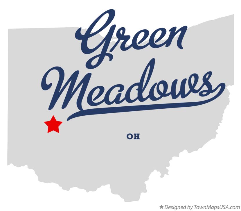 Map of Green Meadows, OH, Ohio