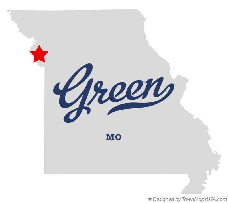 Map of Green, Platte County, MO, Missouri
