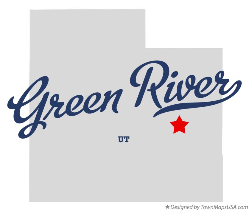 Map of Green River, UT, Utah