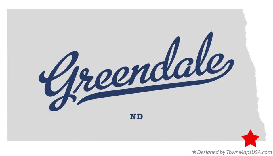 Map of Greendale, ND, North Dakota