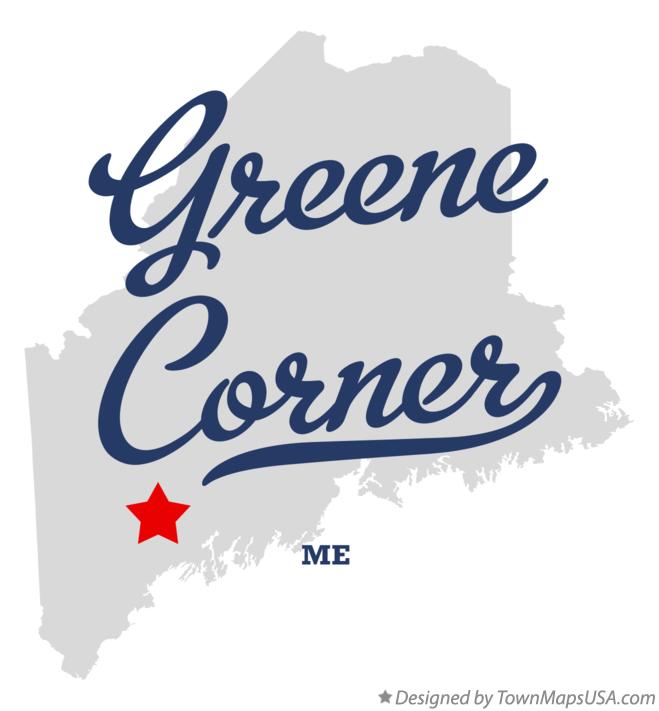 Map of Greene Corner, ME, Maine