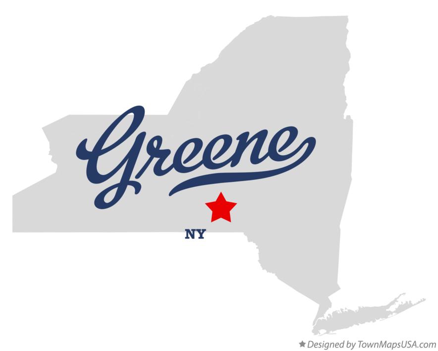 Map of Greene, NY, New York