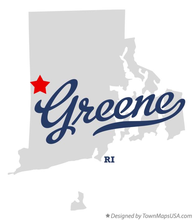 Map of Greene, RI, Rhode Island