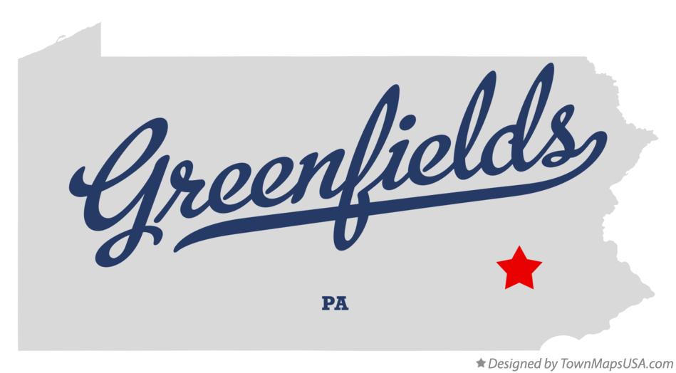 Map of Greenfields, PA, Pennsylvania