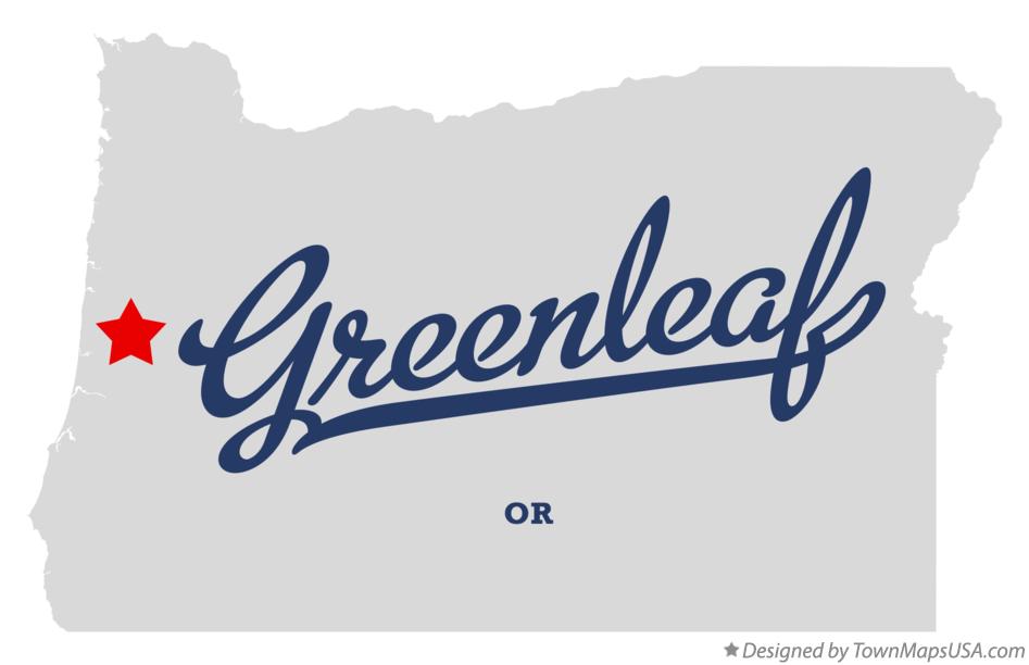 Map of Greenleaf, OR, Oregon