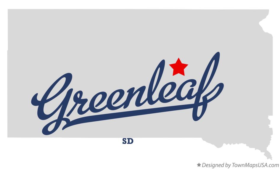Map of Greenleaf, SD, South Dakota