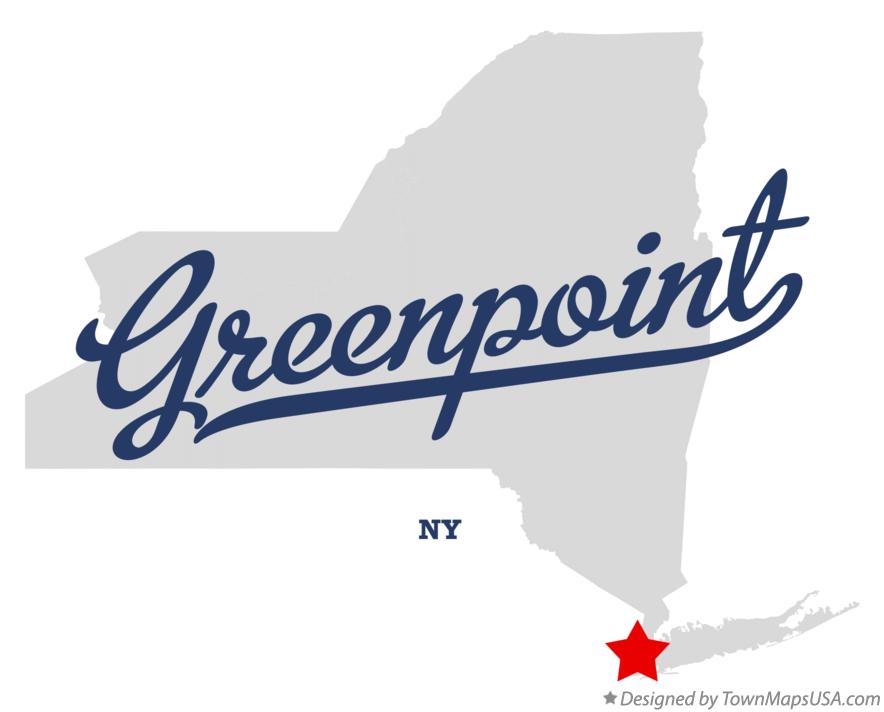 Map of Greenpoint, NY, New York