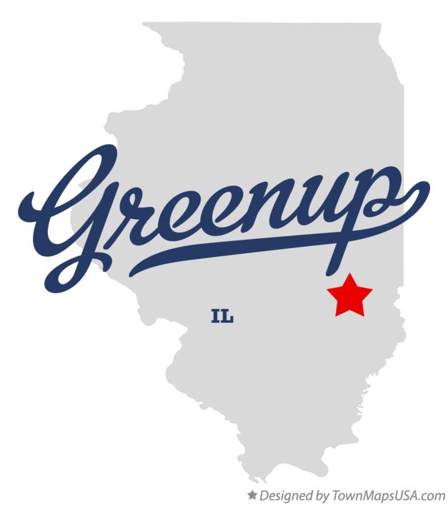 Map of Greenup, IL, Illinois