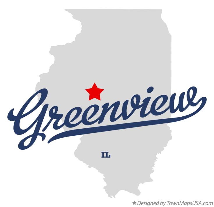 Map of Greenview, IL, Illinois