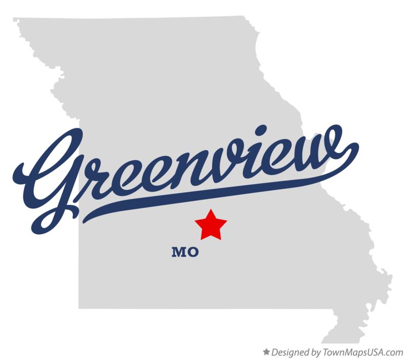 Map of Greenview, MO, Missouri