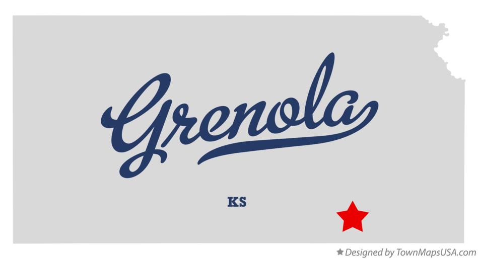 Map of Grenola, KS, Kansas