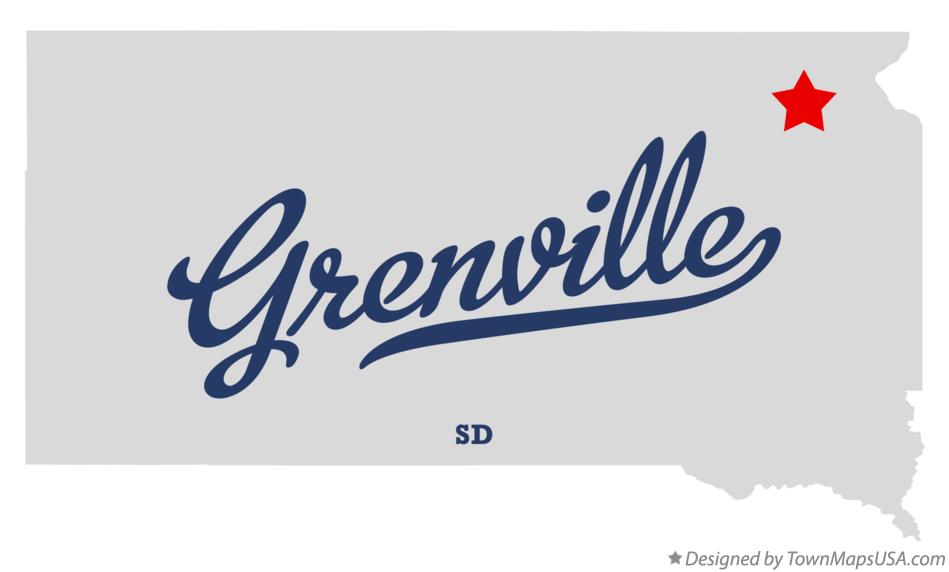 Map of Grenville, SD, South Dakota