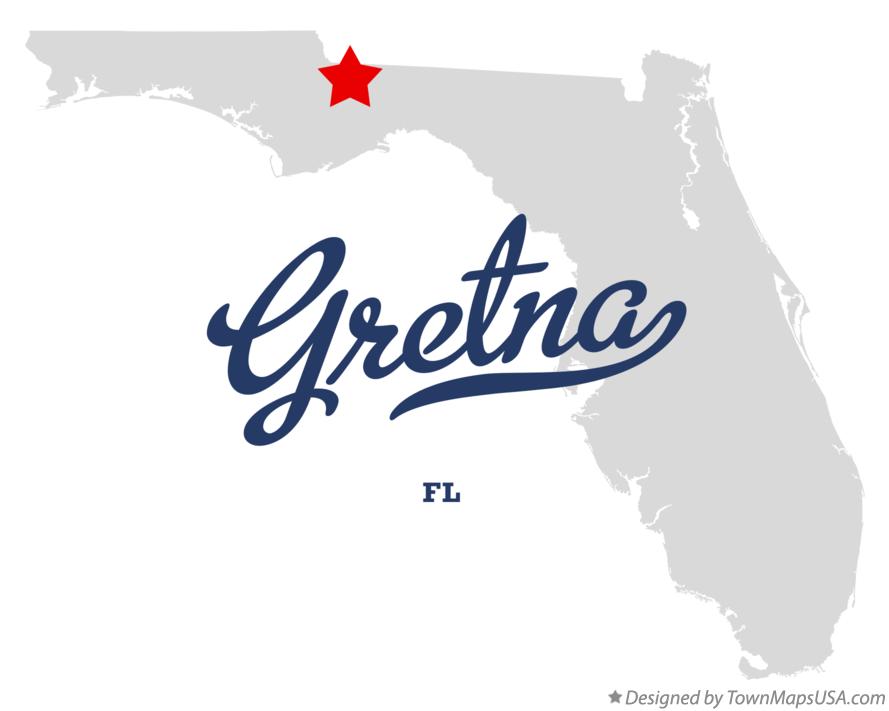 Map of Gretna, FL, Florida