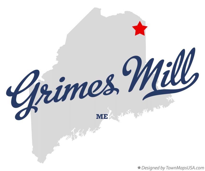 Map of Grimes Mill, ME, Maine