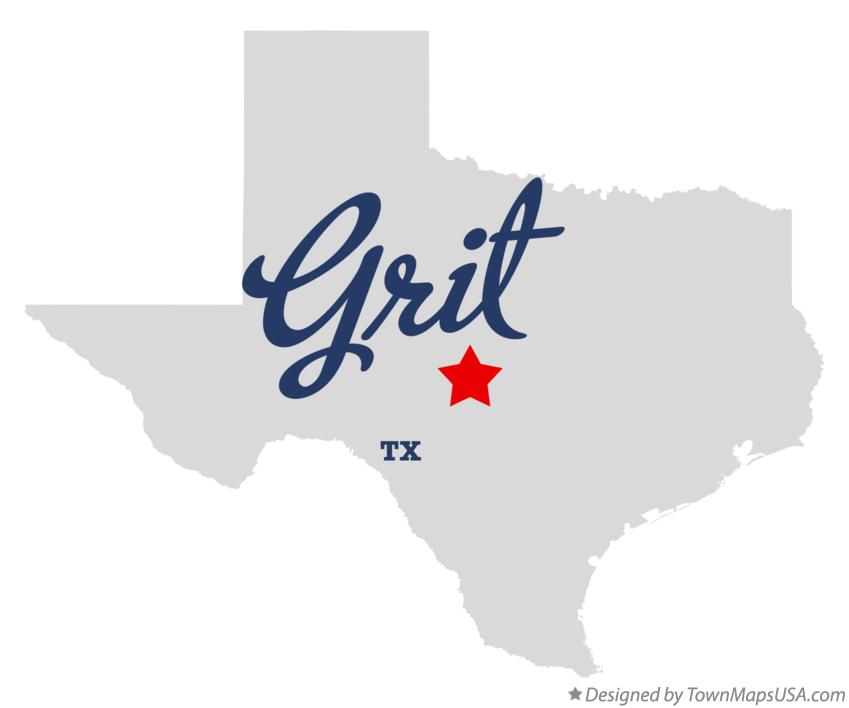 Map of Grit, TX, Texas