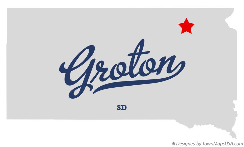 Map of Groton, SD, South Dakota