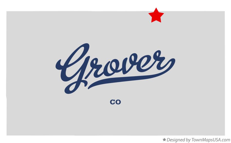 Map of Grover, CO, Colorado
