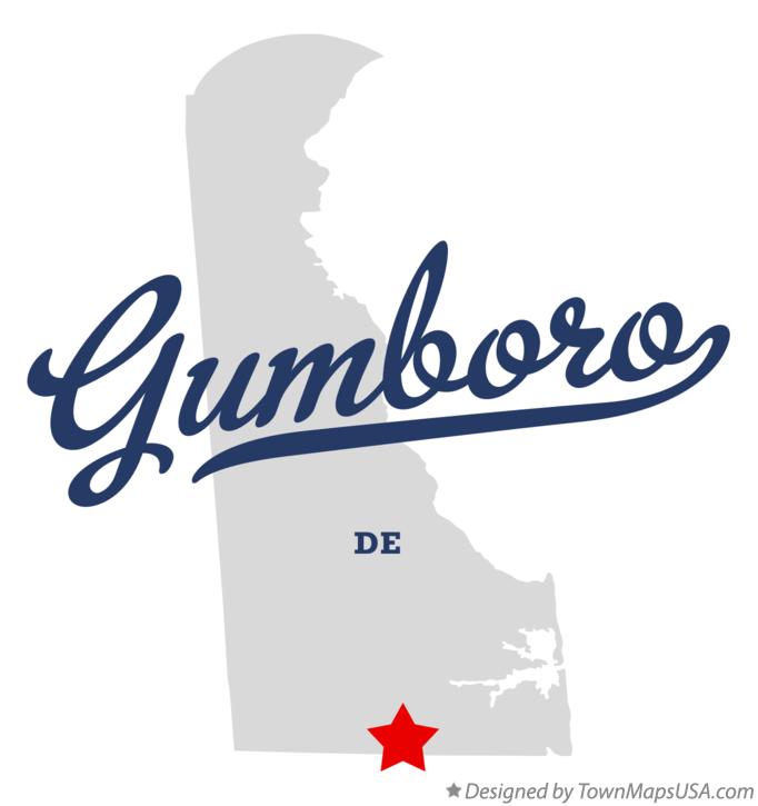 Map of Gumboro, DE, Delaware