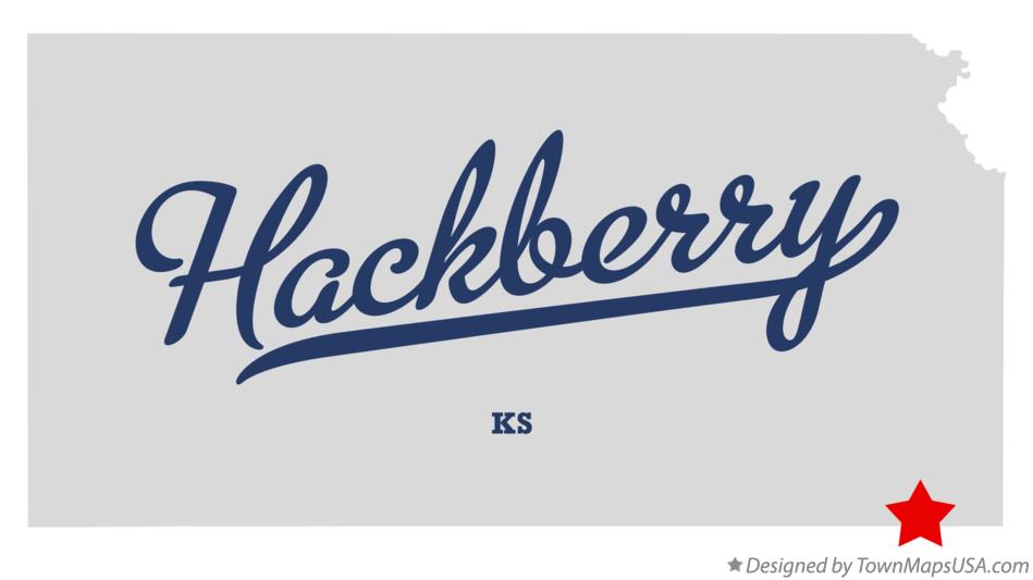 Map of Hackberry, KS, Kansas