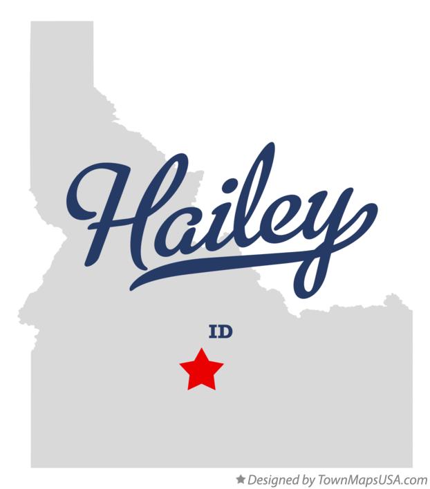 Map of Hailey, ID, Idaho