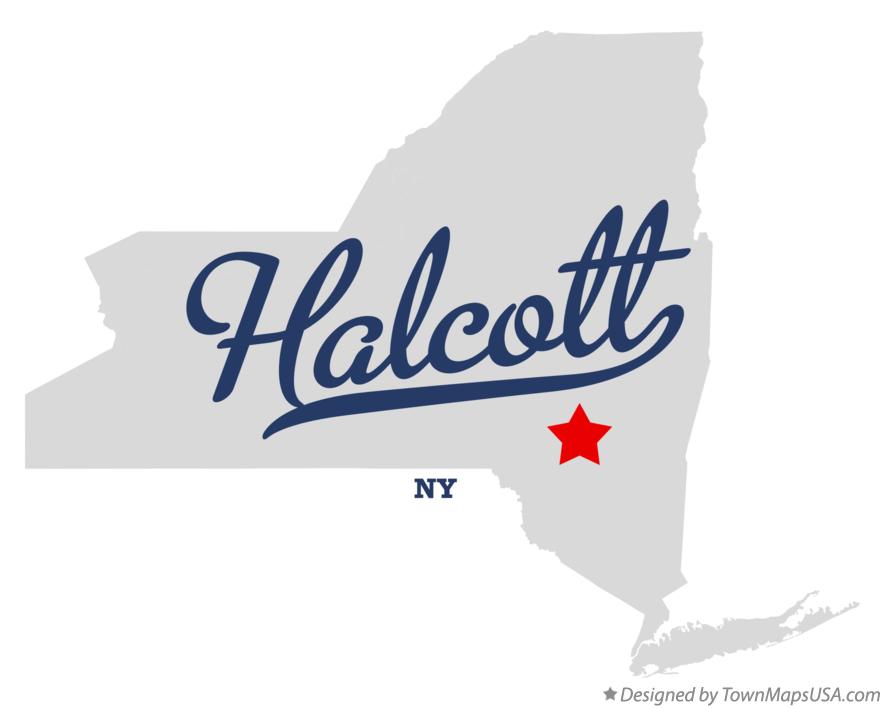 Map of Halcott, NY, New York