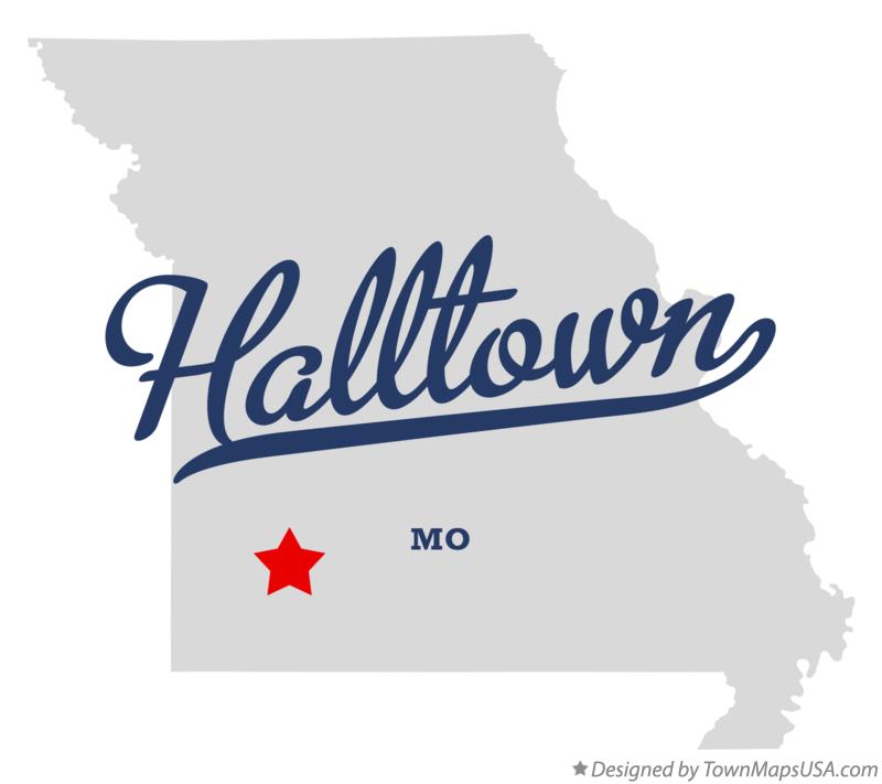 Map of Halltown, MO, Missouri
