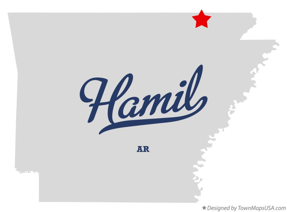 Map of Hamil, AR, Arkansas