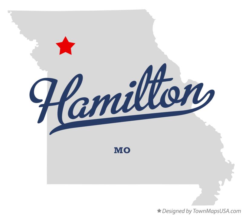 Map of Hamilton, Caldwell County, MO, Missouri