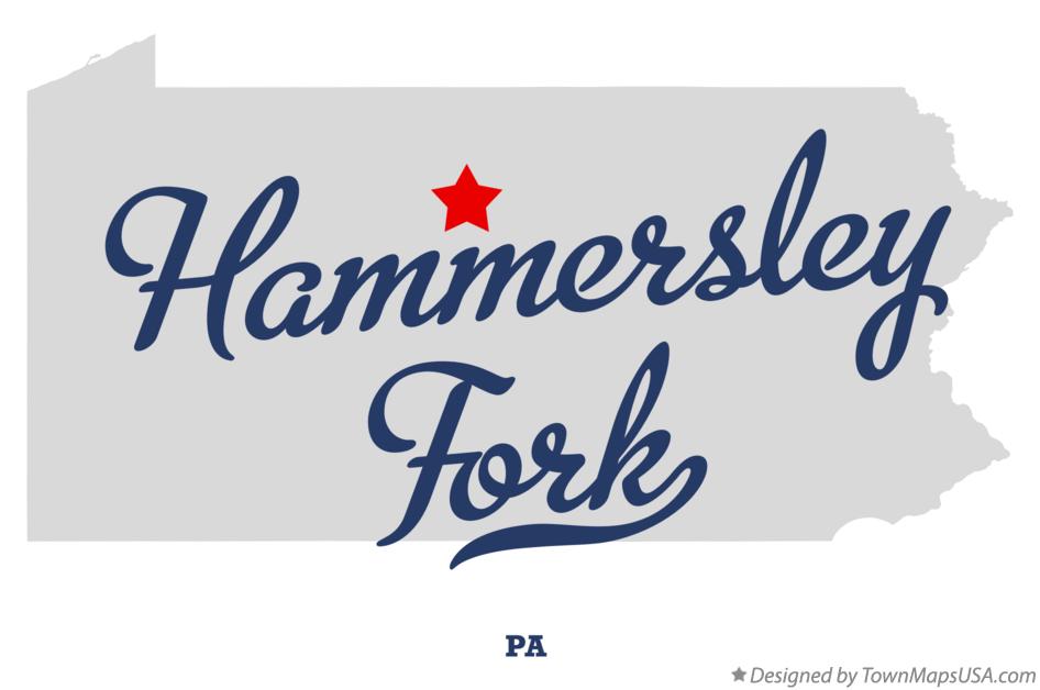 Map of Hammersley Fork, PA, Pennsylvania