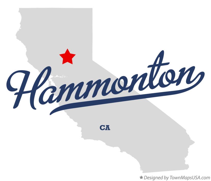 Map of Hammonton, CA, California