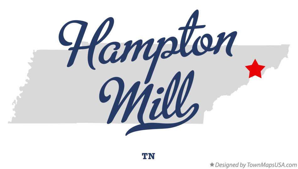 Map of Hampton Mill, TN, Tennessee