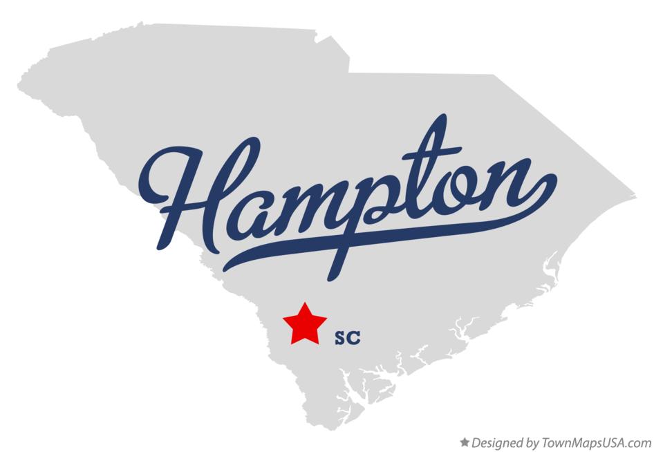 Map of Hampton, SC, South Carolina