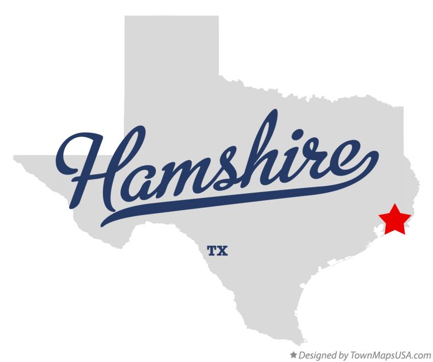 Map of Hamshire, TX, Texas