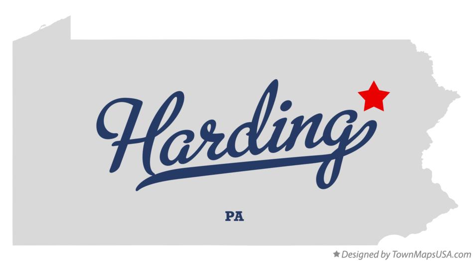 Map of Harding, PA, Pennsylvania