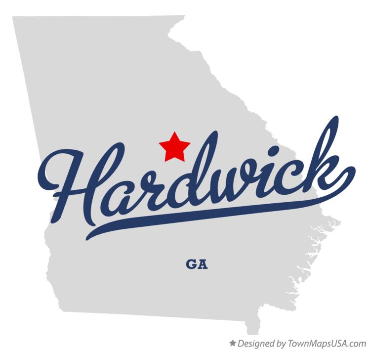 Map of Hardwick, GA,