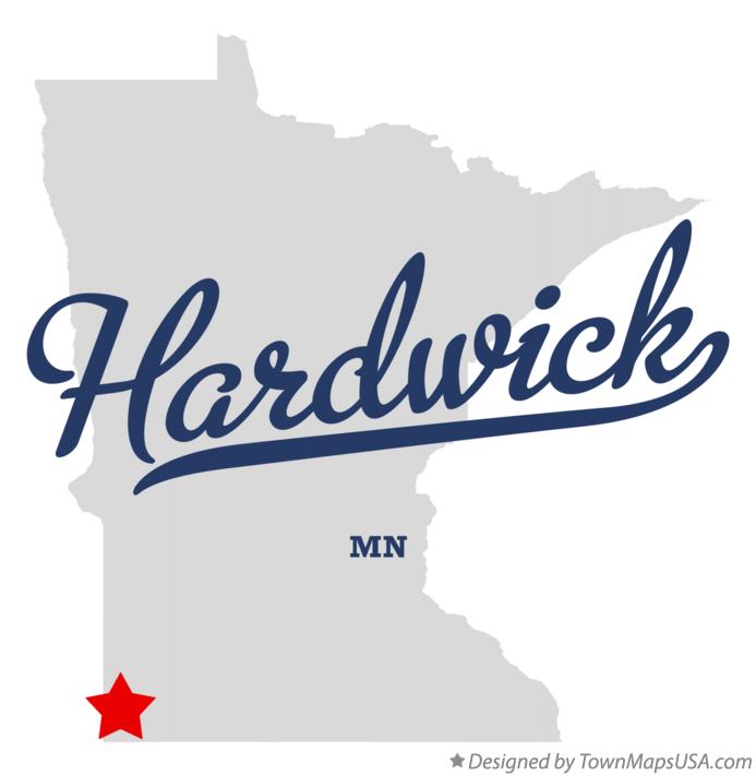 Map of Hardwick, MN, Minnesota