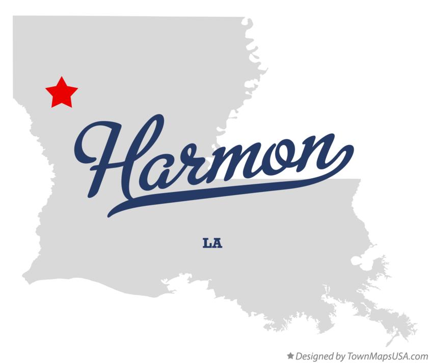 Map of Harmon, LA, Louisiana