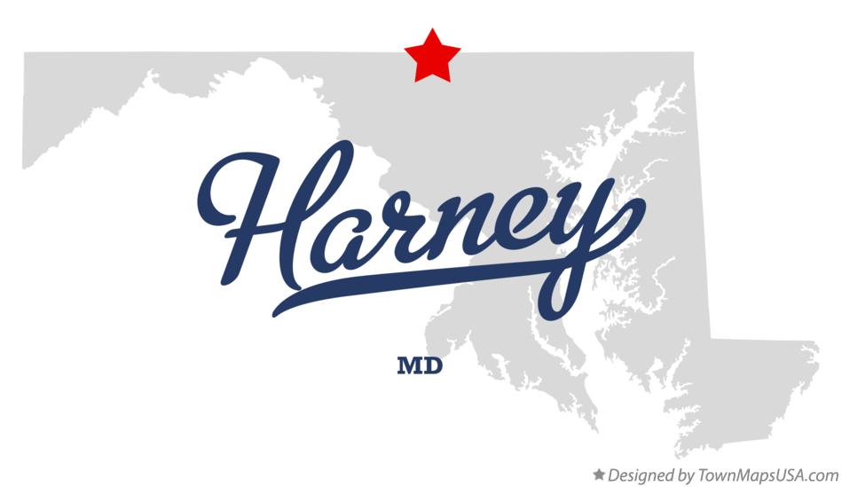 Map of Harney, MD, Maryland