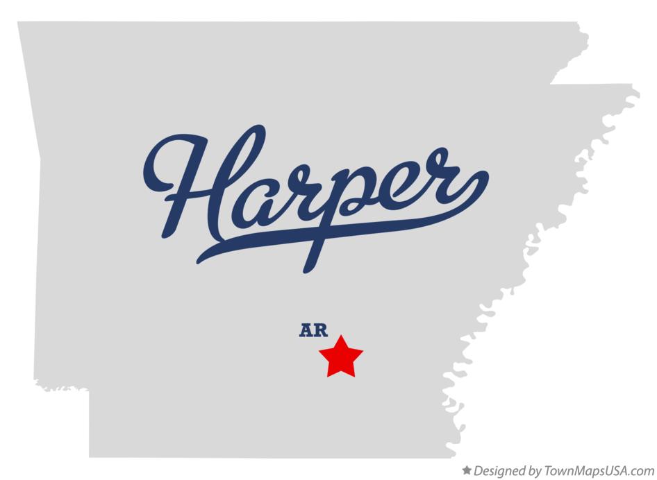 Map of Harper, AR, Arkansas