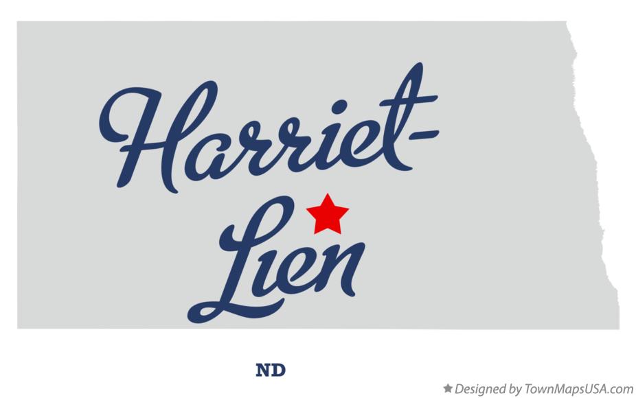Map of HarrietLien, ND, North Dakota