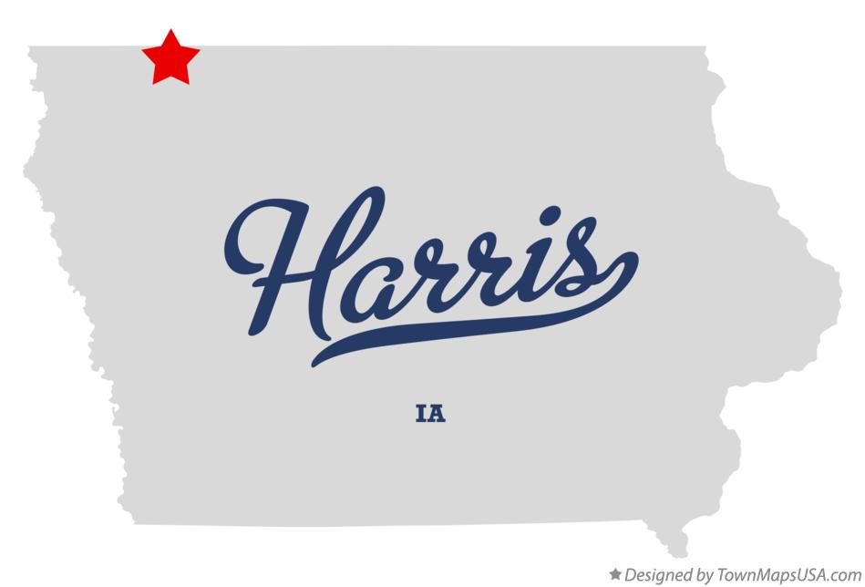 Map of Harris, IA, Iowa