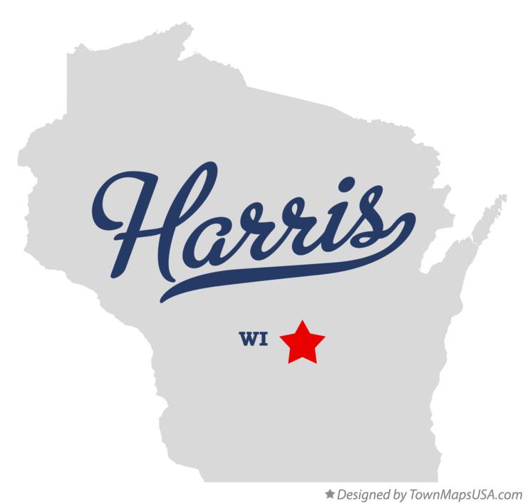 Map of Harris, WI, Wisconsin