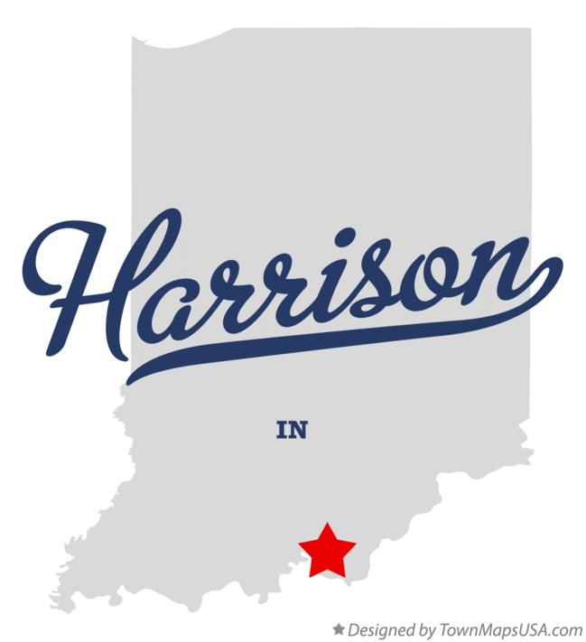 Map of Harrison, Harrison County, IN, Indiana