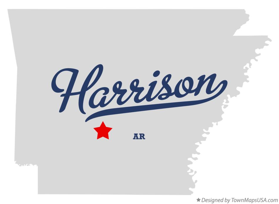 Map of Harrison, Hot Spring County, AR, Arkansas