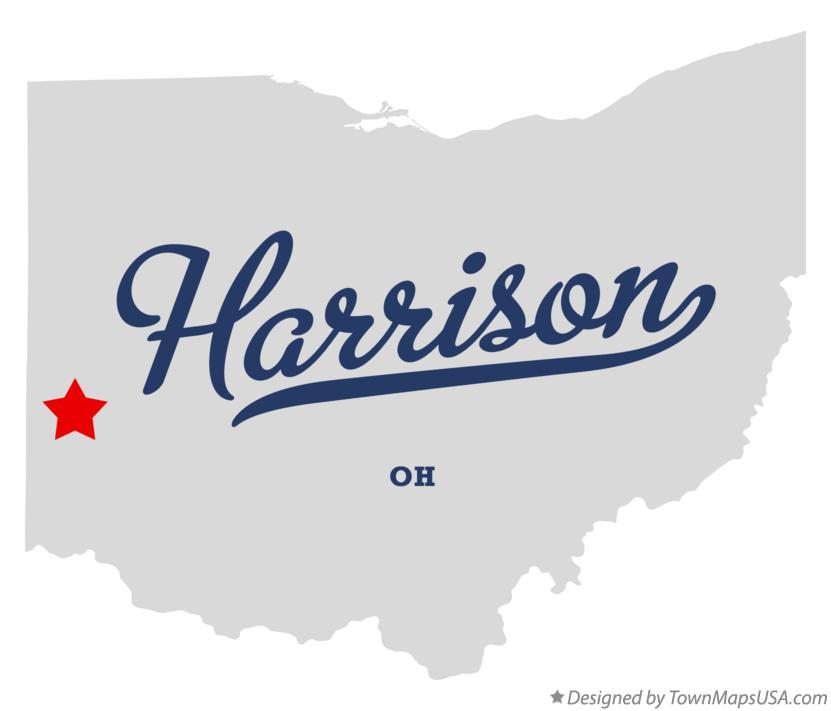 Map of Harrison, Preble County, OH, Ohio
