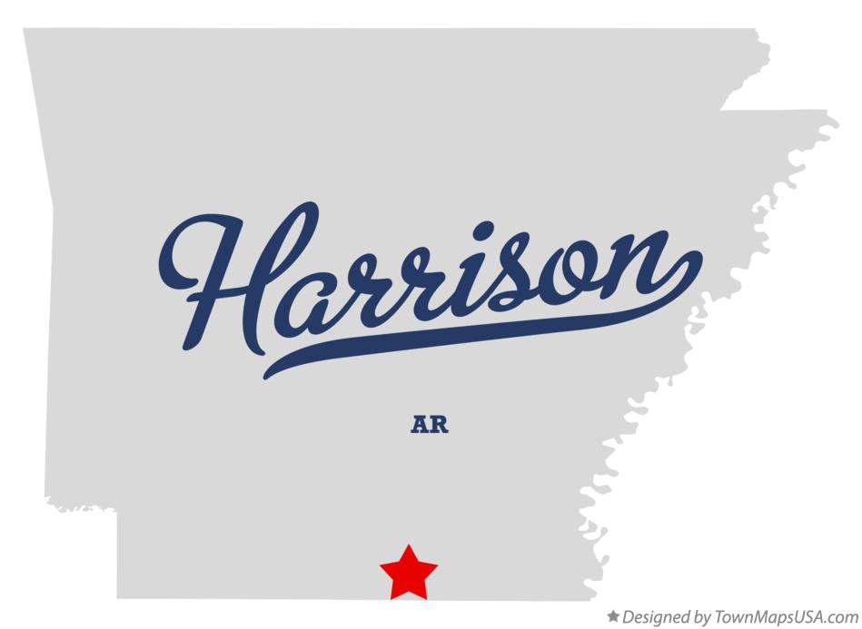 Map of Harrison, Union County, AR, Arkansas